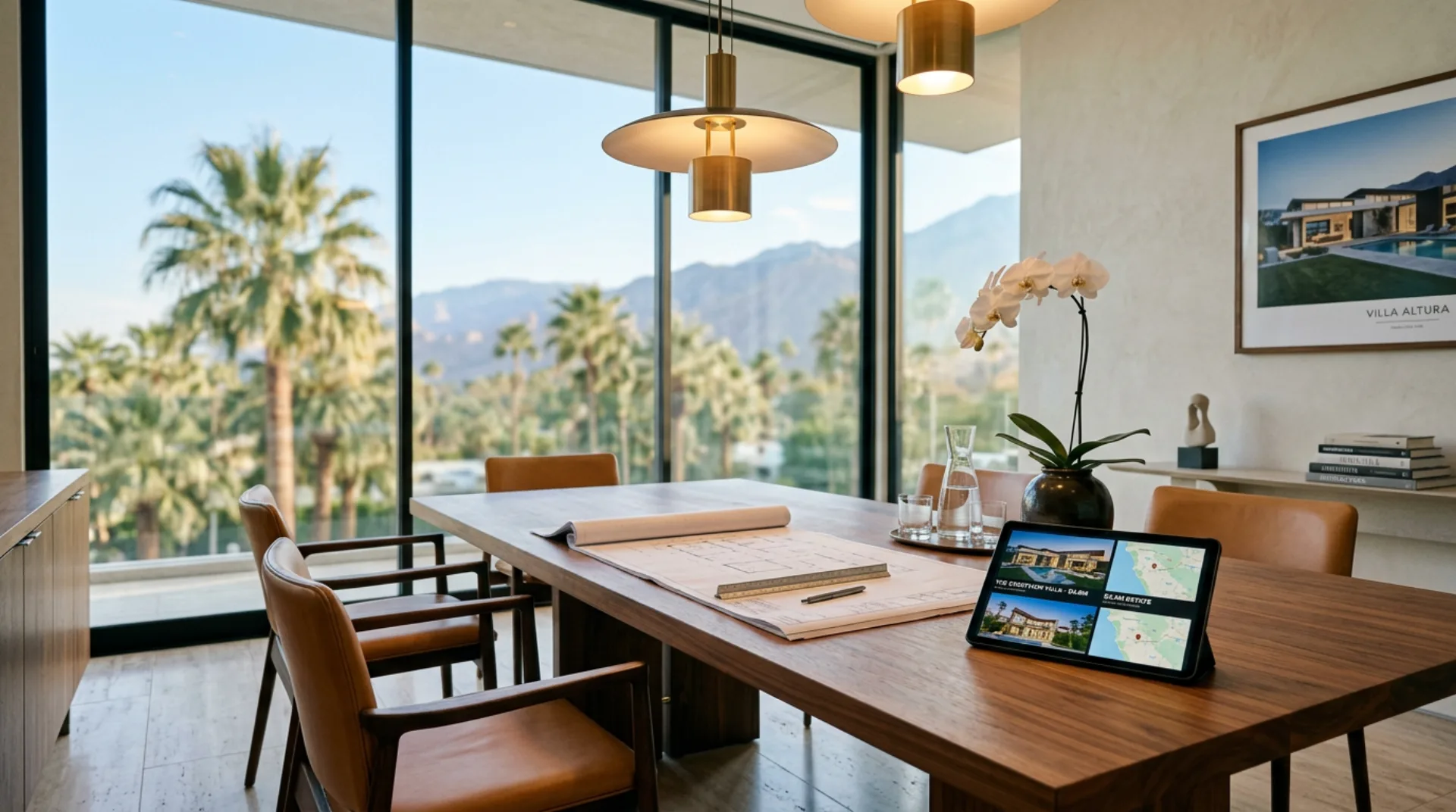 Luxury interior with warm natural light