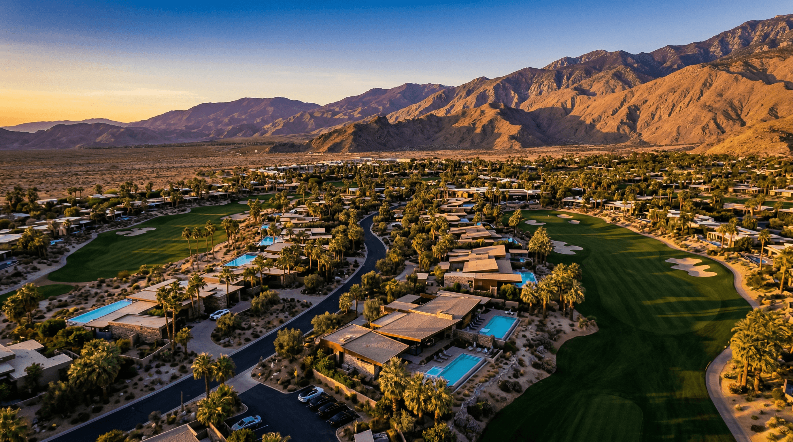 Desert landscape at golden hour